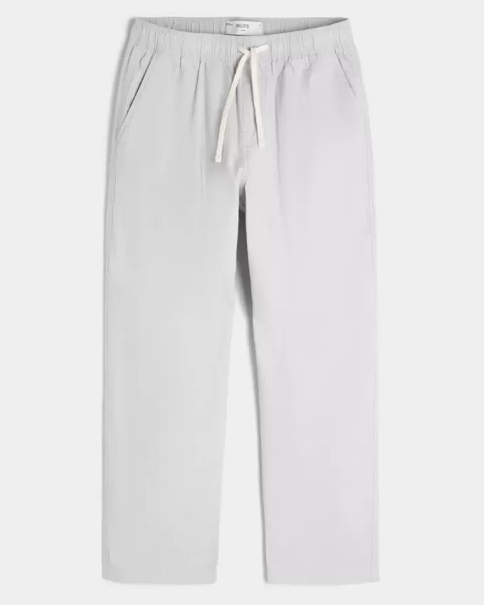 Pantalones holgados de mezcla de lino Pantalones holgados de mezcla de lino