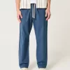 Pantalones holgados de mezcla de lino Pantalones holgados de mezcla de lino