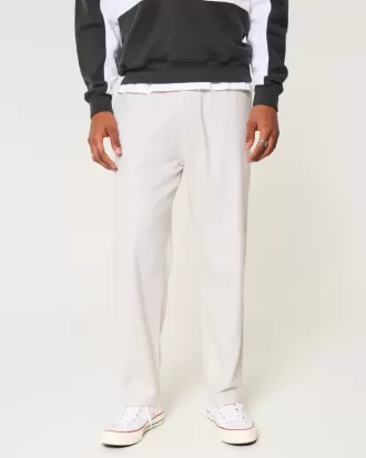 Pantalones holgados de mezcla de lino