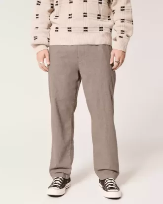 Pantalones holgados de mezcla de lino