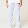 Pantalones holgados de mezcla de lino Pantalones holgados de mezcla de lino