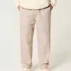 Pantalones holgados de mezcla de lino Pantalones holgados de mezcla de lino