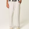 Pantalones holgados de mezcla de lino Pantalones holgados de mezcla de lino