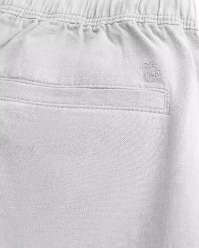 Pantalones holgados de mezcla de lino Pantalones holgados de mezcla de lino