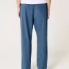 Pantalones holgados de mezcla de lino Pantalones holgados de mezcla de lino