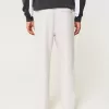 Pantalones holgados de mezcla de lino Pantalones holgados de mezcla de lino