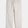 Pantalones holgados de mezcla de lino Pantalones holgados de mezcla de lino