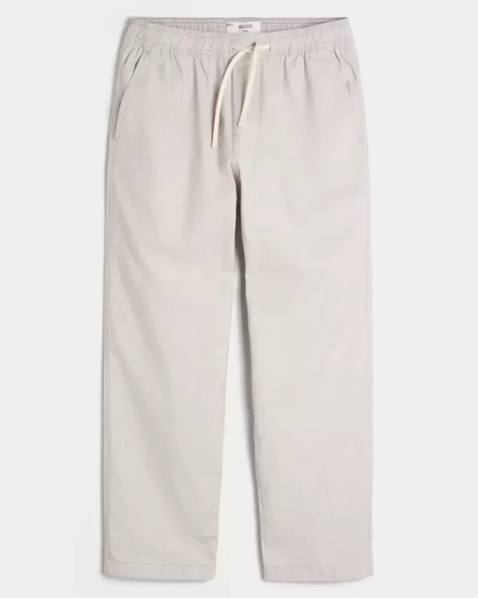 Pantalones holgados de mezcla de lino Pantalones holgados de mezcla de lino