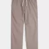 Pantalones holgados de mezcla de lino Pantalones holgados de mezcla de lino
