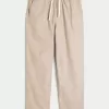 Pantalones holgados de mezcla de lino Pantalones holgados de mezcla de lino