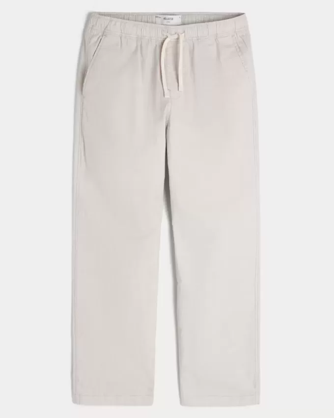 Pantalones holgados de mezcla de lino Pantalones holgados de mezcla de lino