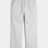 Pantalones holgados de mezcla de lino Pantalones holgados de mezcla de lino