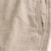 Pantalones holgados de mezcla de lino Pantalones holgados de mezcla de lino