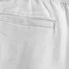 Pantalones holgados de mezcla de lino Pantalones holgados de mezcla de lino