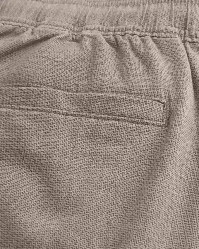 Pantalones holgados de mezcla de lino Pantalones holgados de mezcla de lino