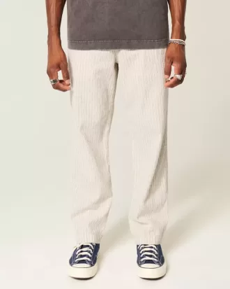 Pantalones holgados de seersucker