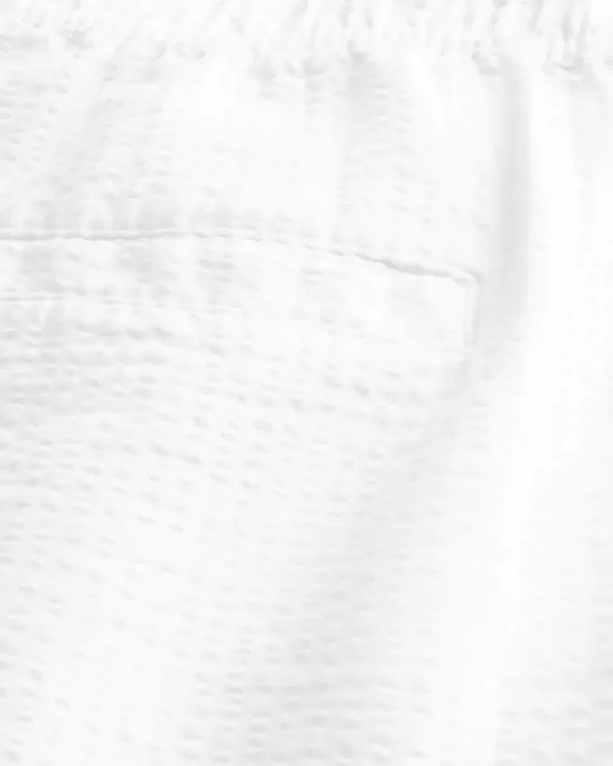 Pantalones holgados de seersucker Pantalones holgados de seersucker