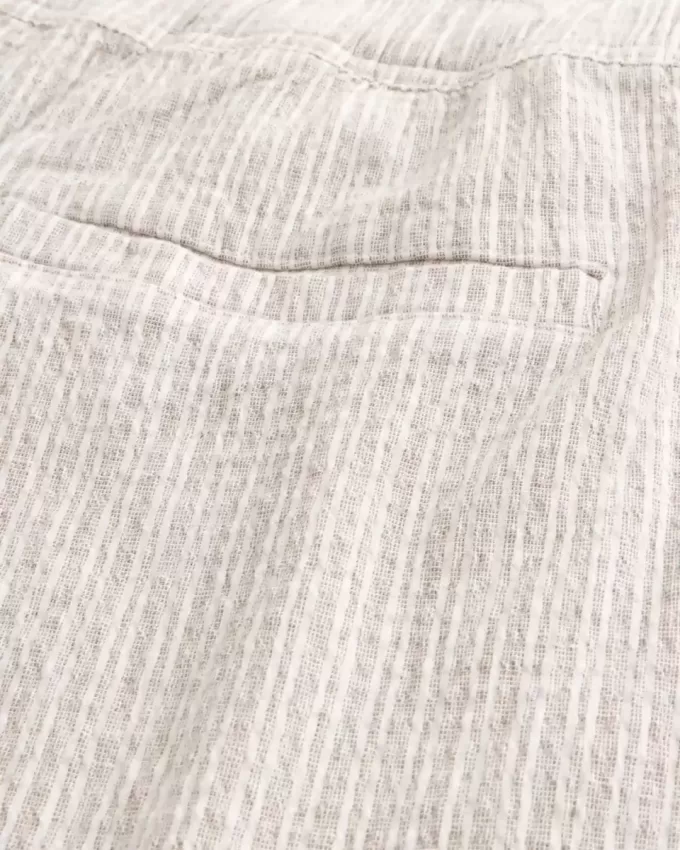 Pantalones holgados de seersucker Pantalones holgados de seersucker