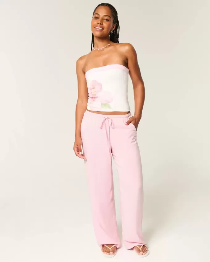 Pantalones holgados de tiro bajo Pantalones holgados de tiro bajo