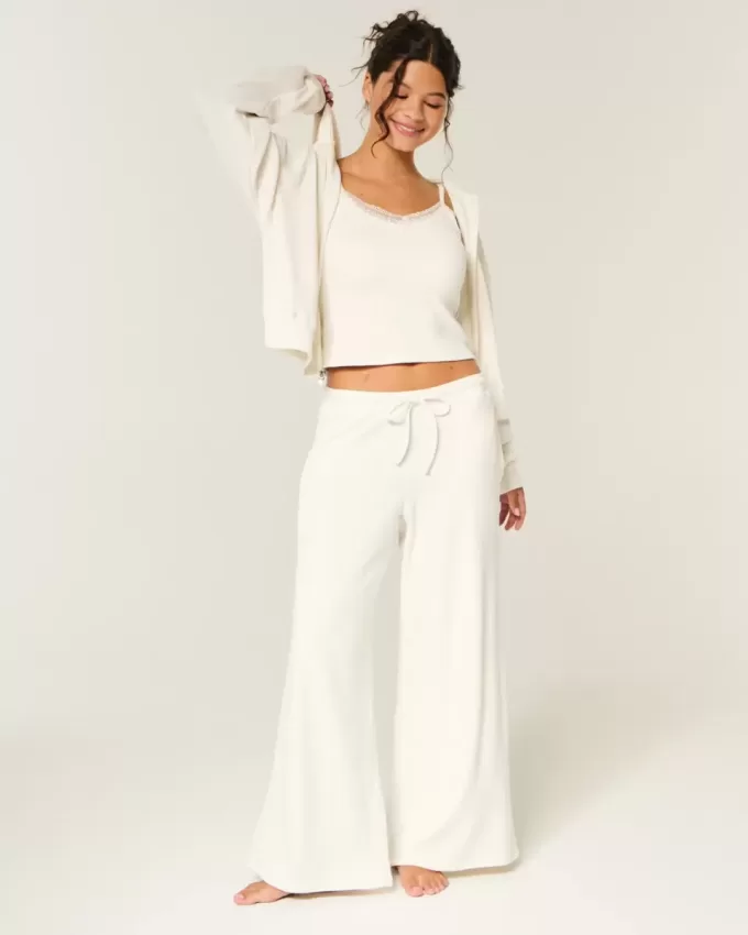 Pantalones holgados y acogedores de waffle de Gilly Hicks Pantalones holgados y acogedores de waffle de Gilly Hicks