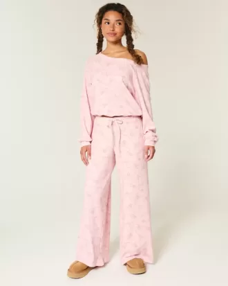 Pantalones holgados y acogedores de waffle de Gilly Hicks Pantalones holgados y acogedores de waffle de Gilly Hicks