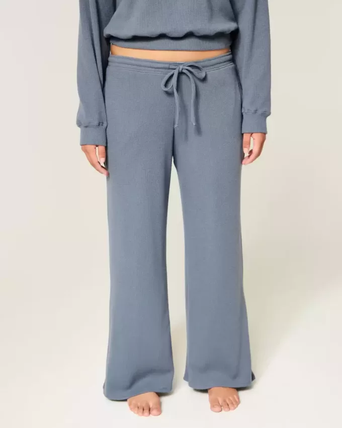 Pantalones holgados y acogedores de waffle de Gilly Hicks Pantalones holgados y acogedores de waffle de Gilly Hicks