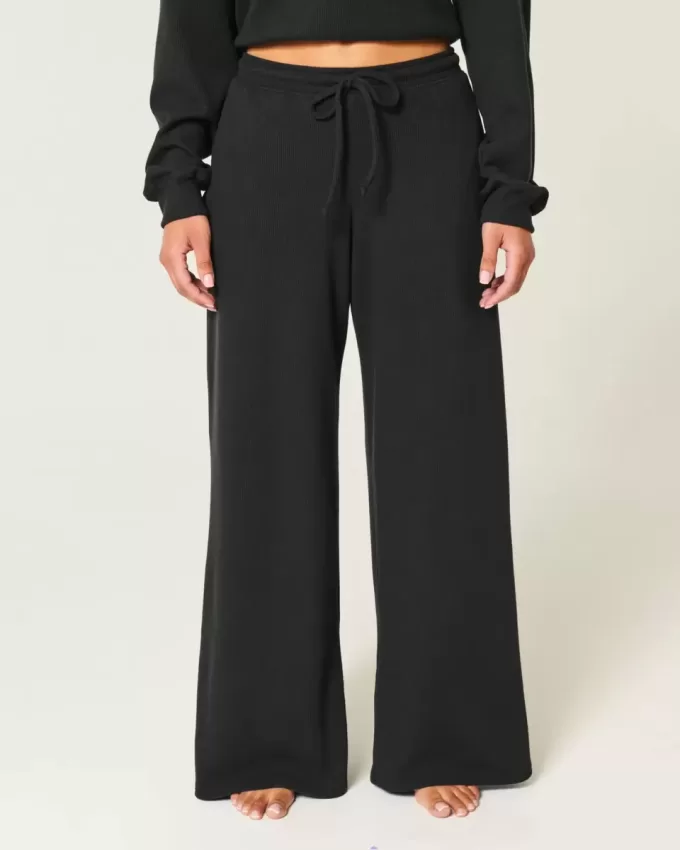 Pantalones holgados y acogedores de waffle de Gilly Hicks Pantalones holgados y acogedores de waffle de Gilly Hicks