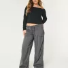 Pantalones super holgados de tiro bajo Pantalones super holgados de tiro bajo