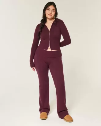 Pantalones tipo bota con cintura plegable de punto de Gilly Hicks