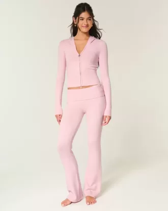 Pantalones tipo bota con cintura plegable de punto de Gilly Hicks
