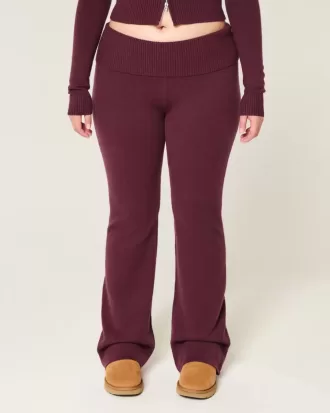 Pantalones tipo bota con cintura plegable de punto de Gilly Hicks