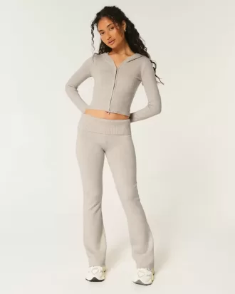 Pantalones tipo bota con cintura plegable de punto tipo suéter de Gilly Hicks