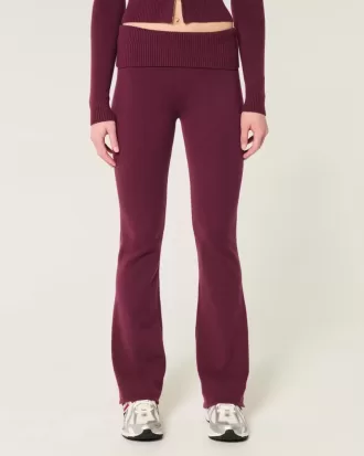 Pantalones tipo bota con cintura plegable de punto tipo suéter de Gilly Hicks