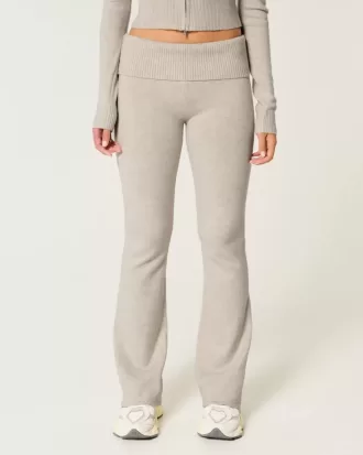 Pantalones tipo bota con cintura plegable de punto tipo suéter de Gilly Hicks