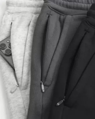 Paquete de 3 pantalones cortos Hollister Feel Good Fleece con logotipo hasta la mitad del muslo