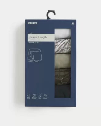 Paquete de 5 calzoncillos bóxer de longitud clásica