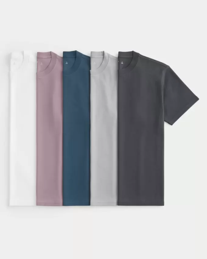 Paquete de 5 camisetas refrescantes y relajadas Paquete de 5 camisetas refrescantes y relajadas