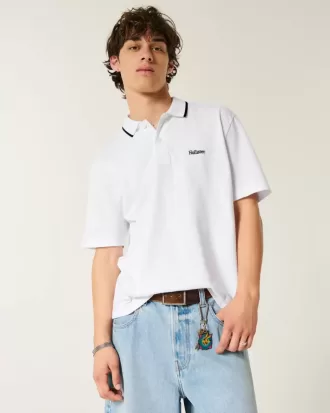 Polo con logotipo relajado