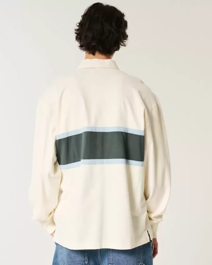 Polo de rugby cuadrado y pesado con gráfico del demonio de Tasmania Polo de rugby cuadrado y pesado con gráfico del demonio de Tasmania