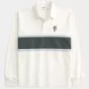 Polo de rugby cuadrado y pesado con gráfico del demonio de Tasmania Polo de rugby cuadrado y pesado con gráfico del demonio de Tasmania