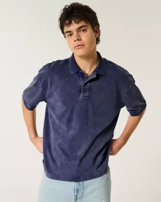 Polo lavado con corte cuadrado