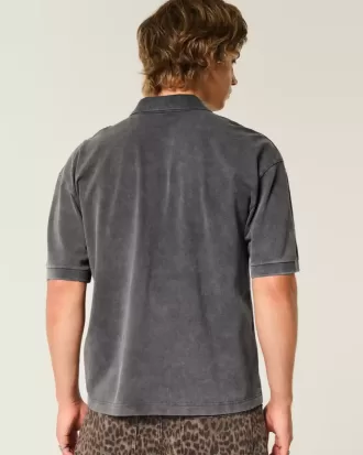Polo lavado con corte cuadrado