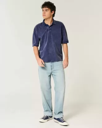 Polo lavado con corte cuadrado