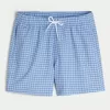 Shorts de baño de seersucker hasta la mitad del muslo Shorts de baño de seersucker hasta la mitad del muslo