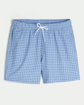 Shorts de baño de seersucker hasta la mitad del muslo Shorts de baño de seersucker hasta la mitad del muslo