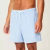 Shorts de baño de seersucker hasta la mitad del muslo Shorts de baño de seersucker hasta la mitad del muslo