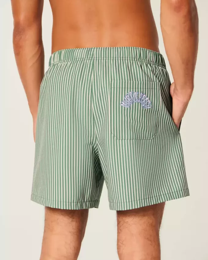 Shorts de baño de seersucker hasta la mitad del muslo Shorts de baño de seersucker hasta la mitad del muslo