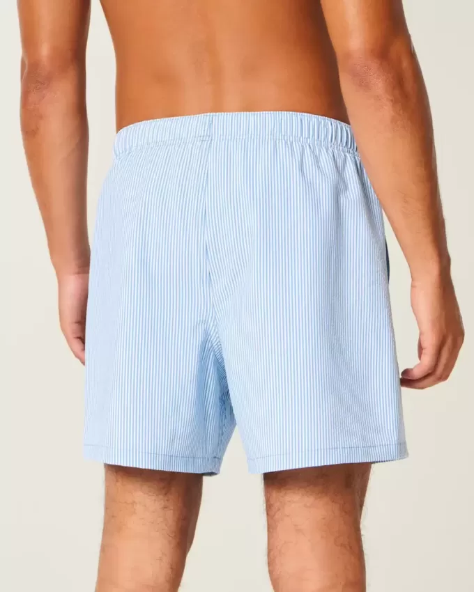 Shorts de baño de seersucker hasta la mitad del muslo Shorts de baño de seersucker hasta la mitad del muslo