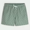 Shorts de baño de seersucker hasta la mitad del muslo Shorts de baño de seersucker hasta la mitad del muslo