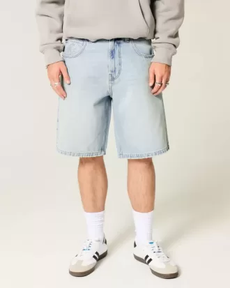 Shorts vaqueros holgados con estampado de estrellas